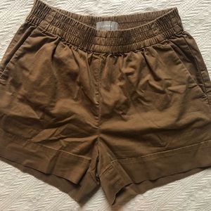 Everlane brown cognac tan chino shorts, women’s 0
